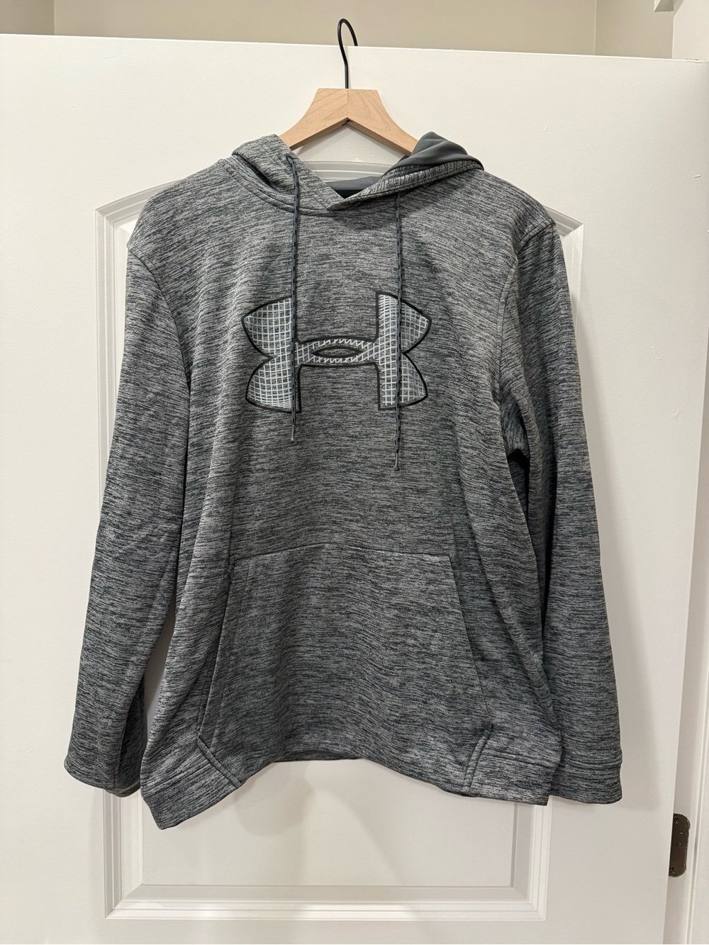 Under Armour Gray Heather Pullover Hoodie with Logo